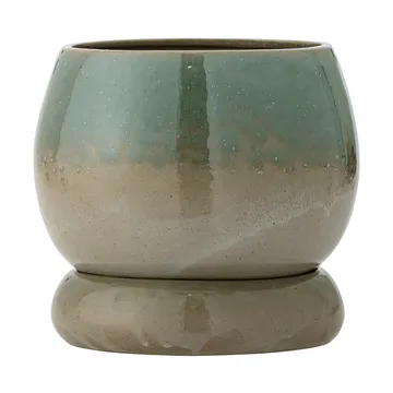 Imke 鉢皿付き鉢 - Green, 18.5x17.5 cm - Bloomingville | ブルーミングヴィル