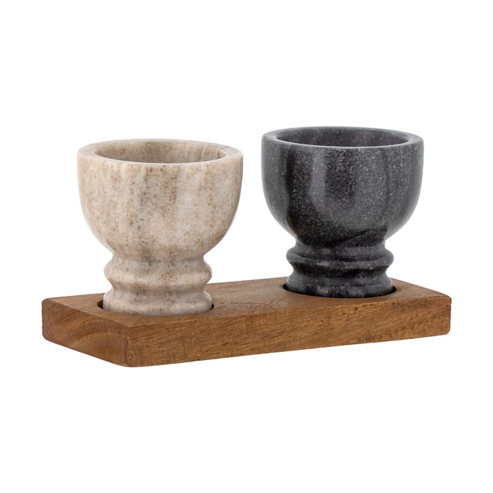 Inesa ソルト & ペッパーセラーセット, Marble-Mango wood Bloomingville | ブルーミングヴィル