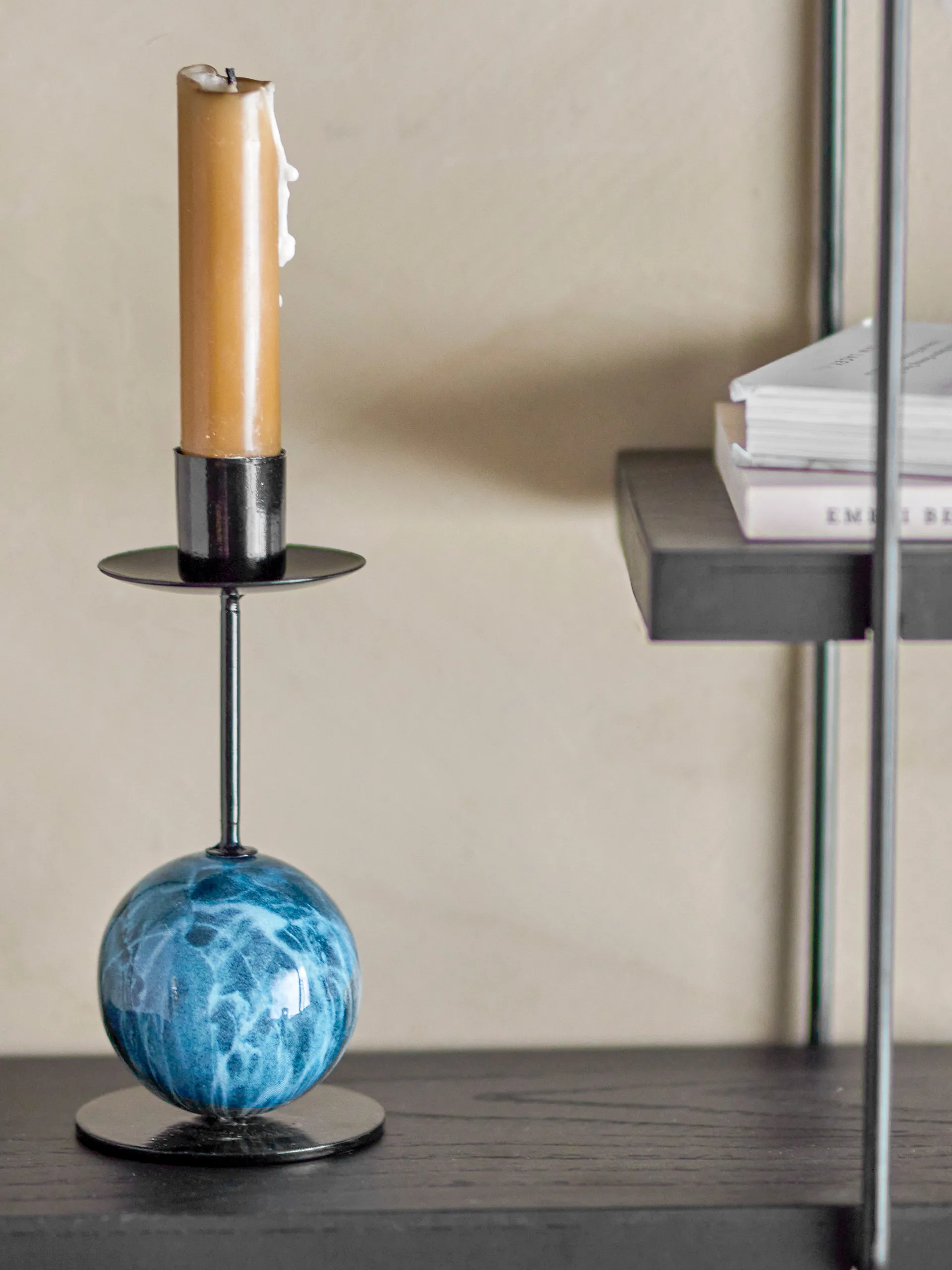 Jayda キャンドルホルダー Ø7x15 cm, Blue-iron Bloomingville | ブルーミングヴィル