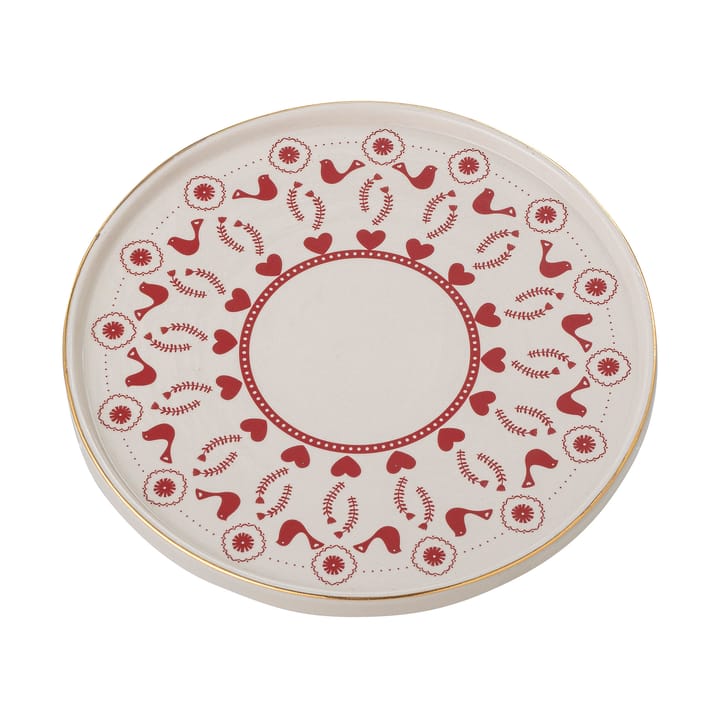 Jolly 石器 ケーキ皿 Ø26 cm, White-red Bloomingville | ブルーミングヴィル