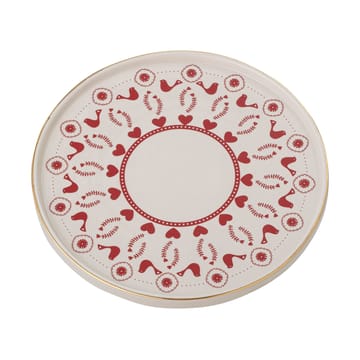 Jolly 石器 ケーキ皿 Ø26 cm - White-red - Bloomingville | ブルーミングヴィル