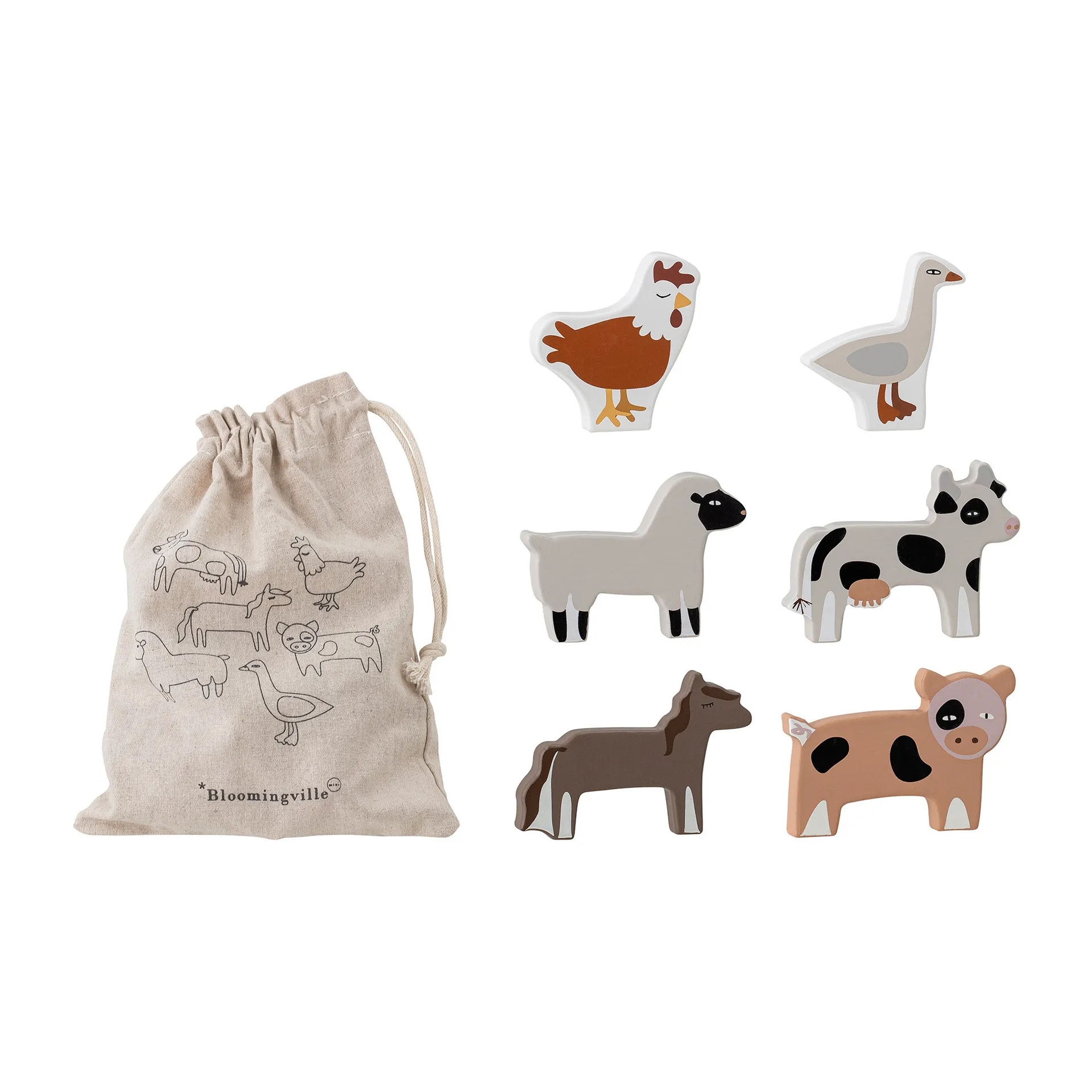 Karlo おもちゃセット 7ピース, grey Bloomingville | ブルーミングヴィル