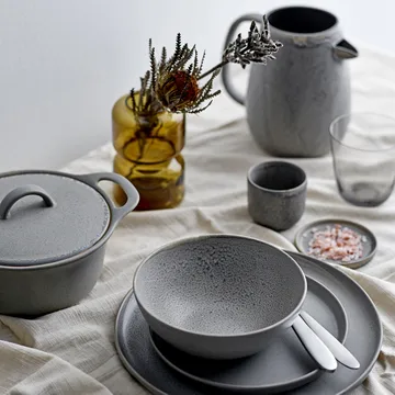 Kendra バターディッシュ ストーンウェア - Grey - Bloomingville | ブルーミングヴィル