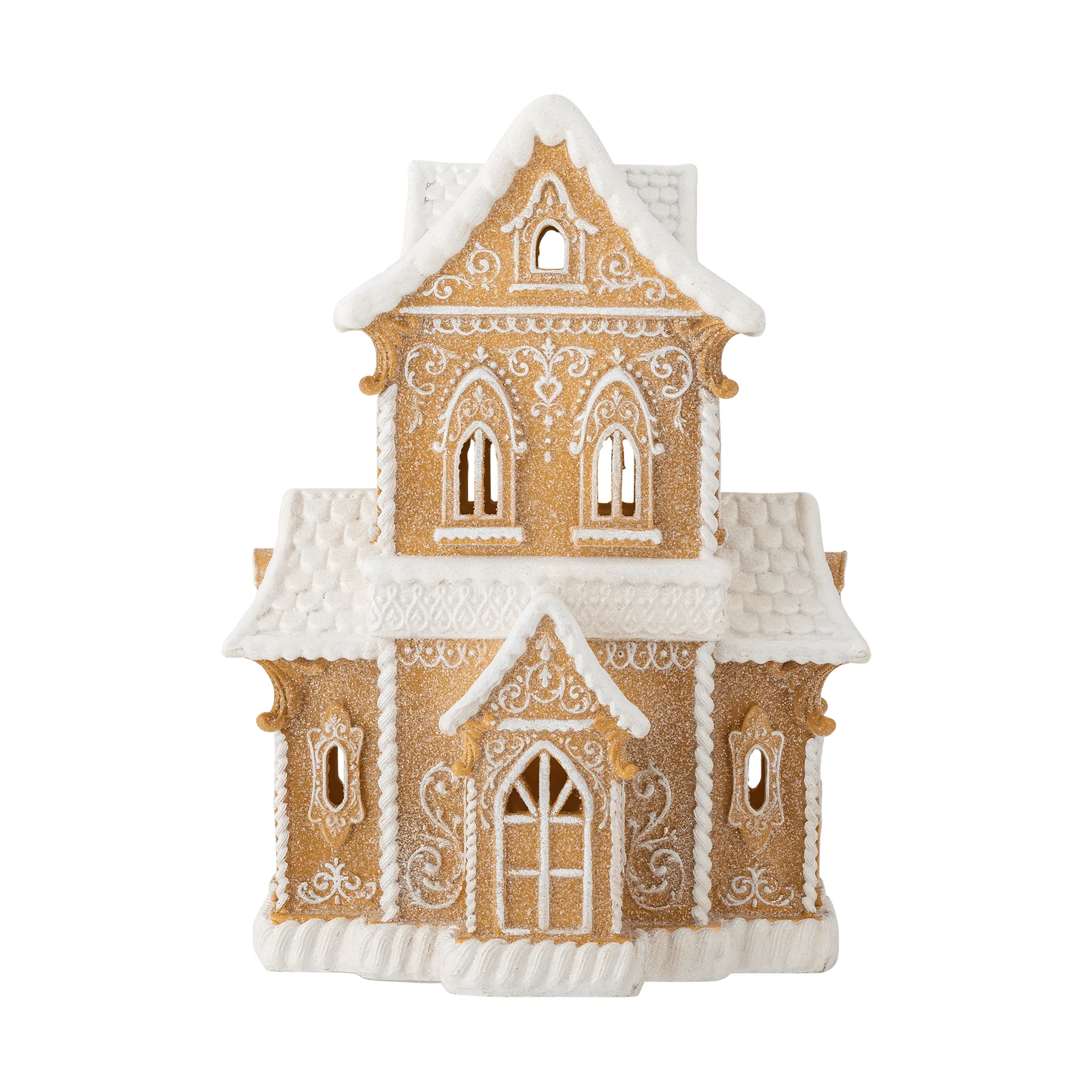 Kevin デコレーションハウス ライト付き, Brown, 37 cm Bloomingville | ブルーミングヴィル