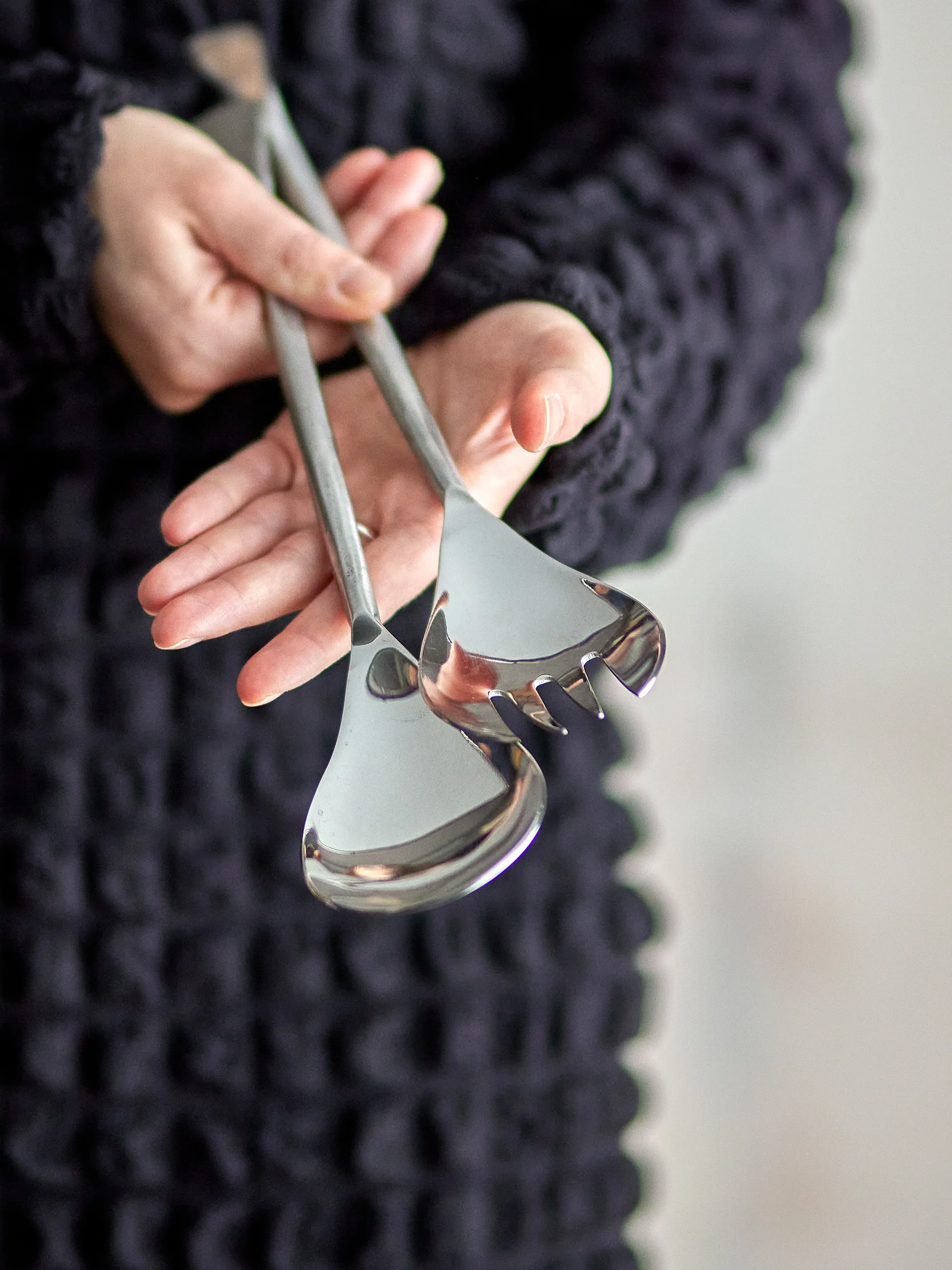 Kinnie サラダサーバー 2本セット, Stainless steel Bloomingville | ブルーミングヴィル