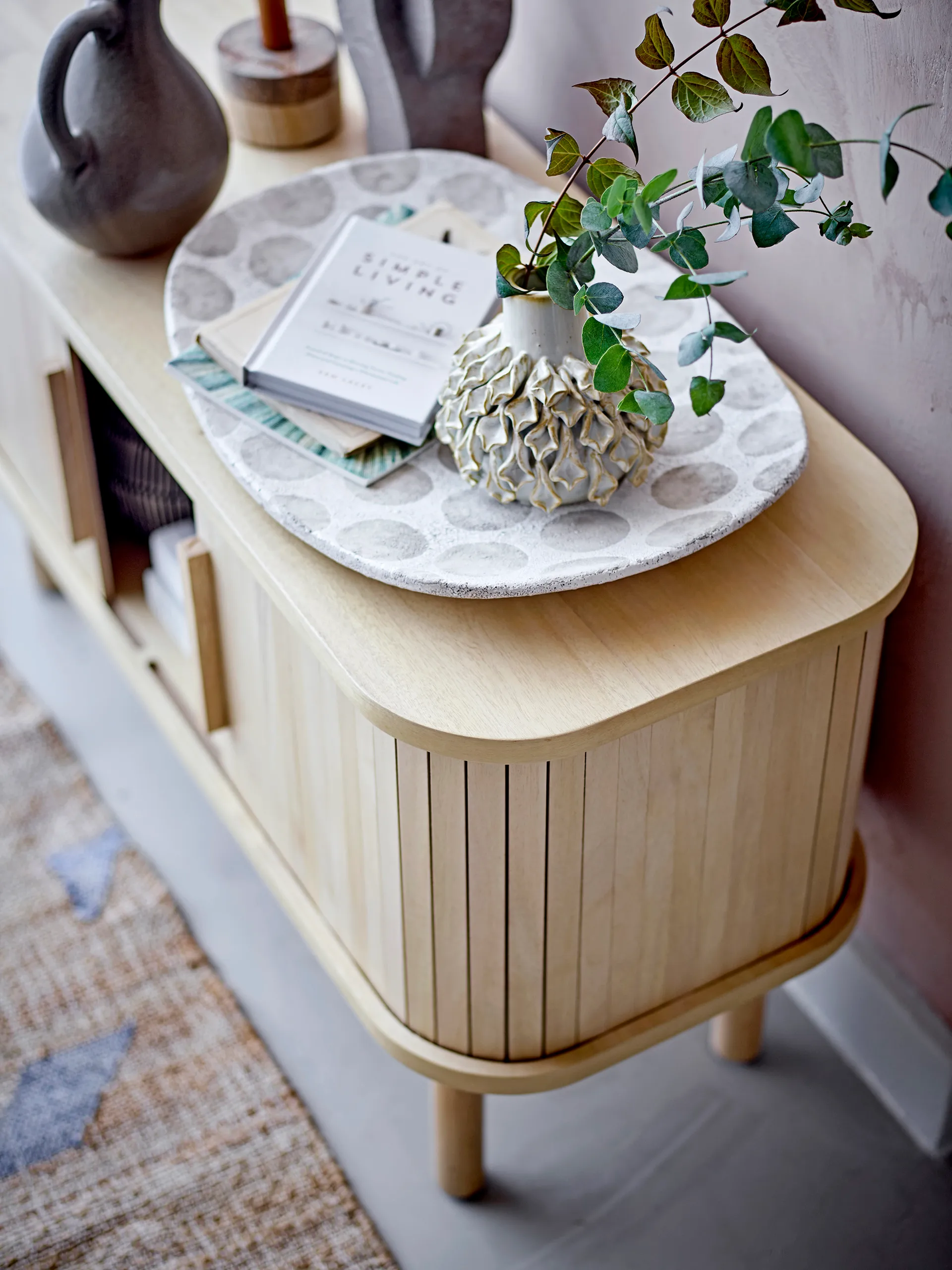 Lex キャビネット 90x35x50 cm, Rubber tree Bloomingville | ブルーミングヴィル