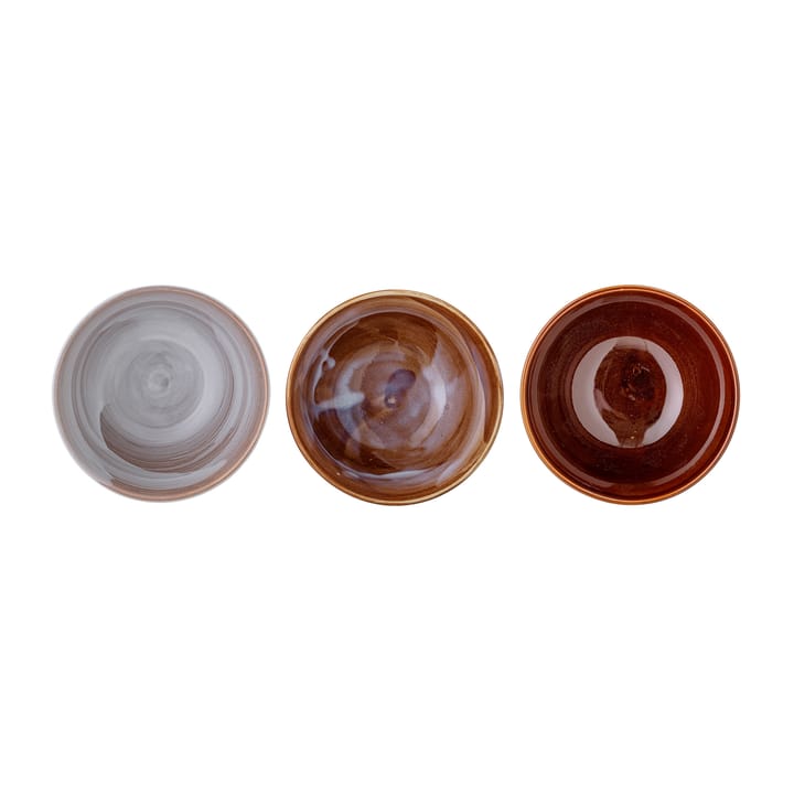 Lotus ボウル Ø13.5 cm 3ピース, Brown Bloomingville | ブルーミングヴィル