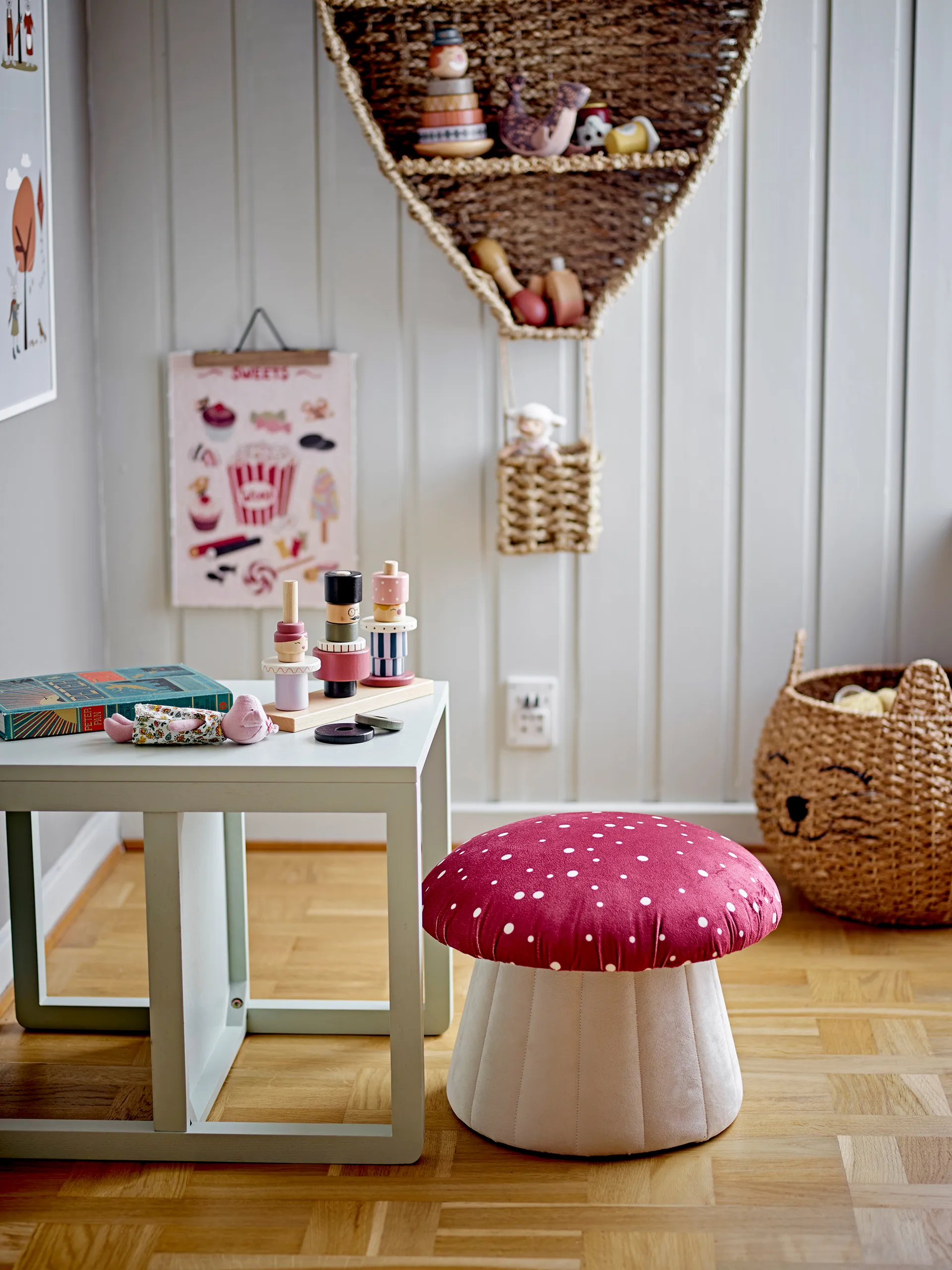 Lue プーフ Ø37x30 cm, Red Bloomingville | ブルーミングヴィル