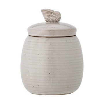 Mahlet 蓋付き ジャー Ø11x14 cm - Natural stoneware - Bloomingville | ブルーミングヴィル