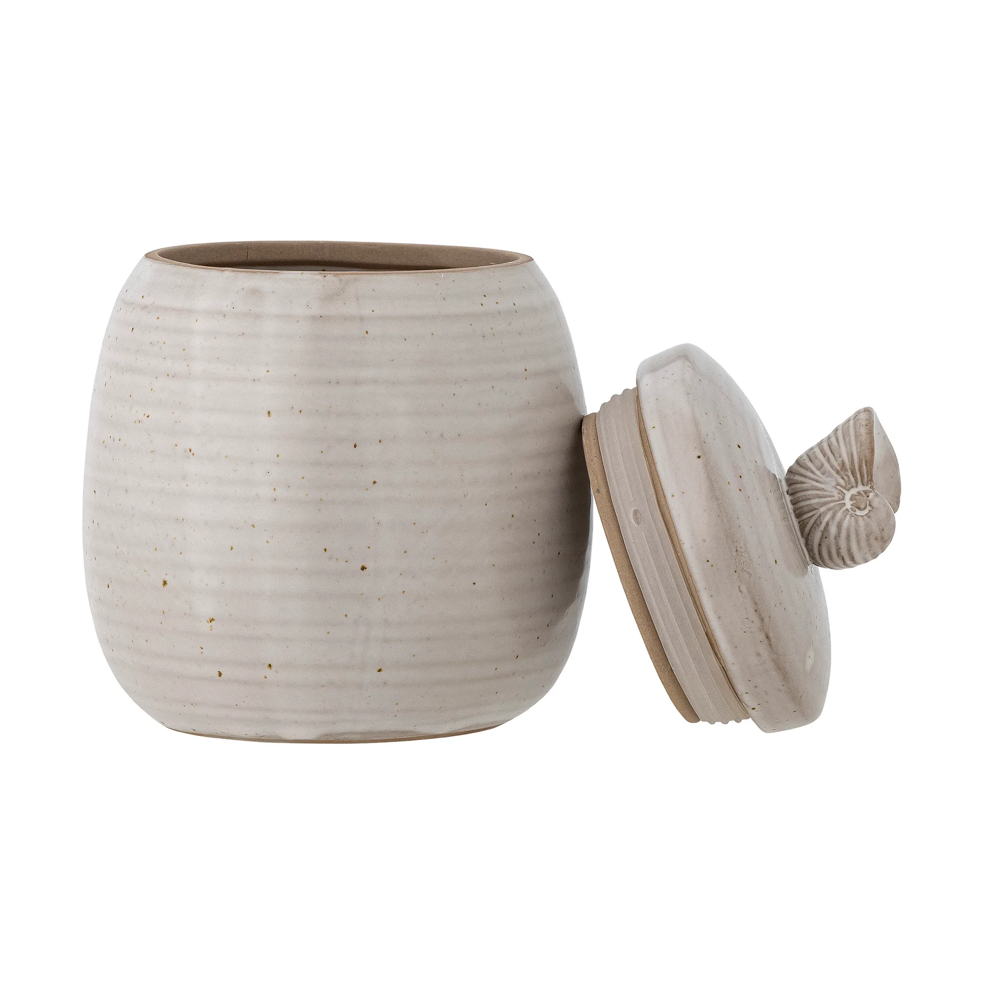 Mahlet 蓋付き ジャー Ø11x14 cm, Natural stoneware Bloomingville | ブルーミングヴィル