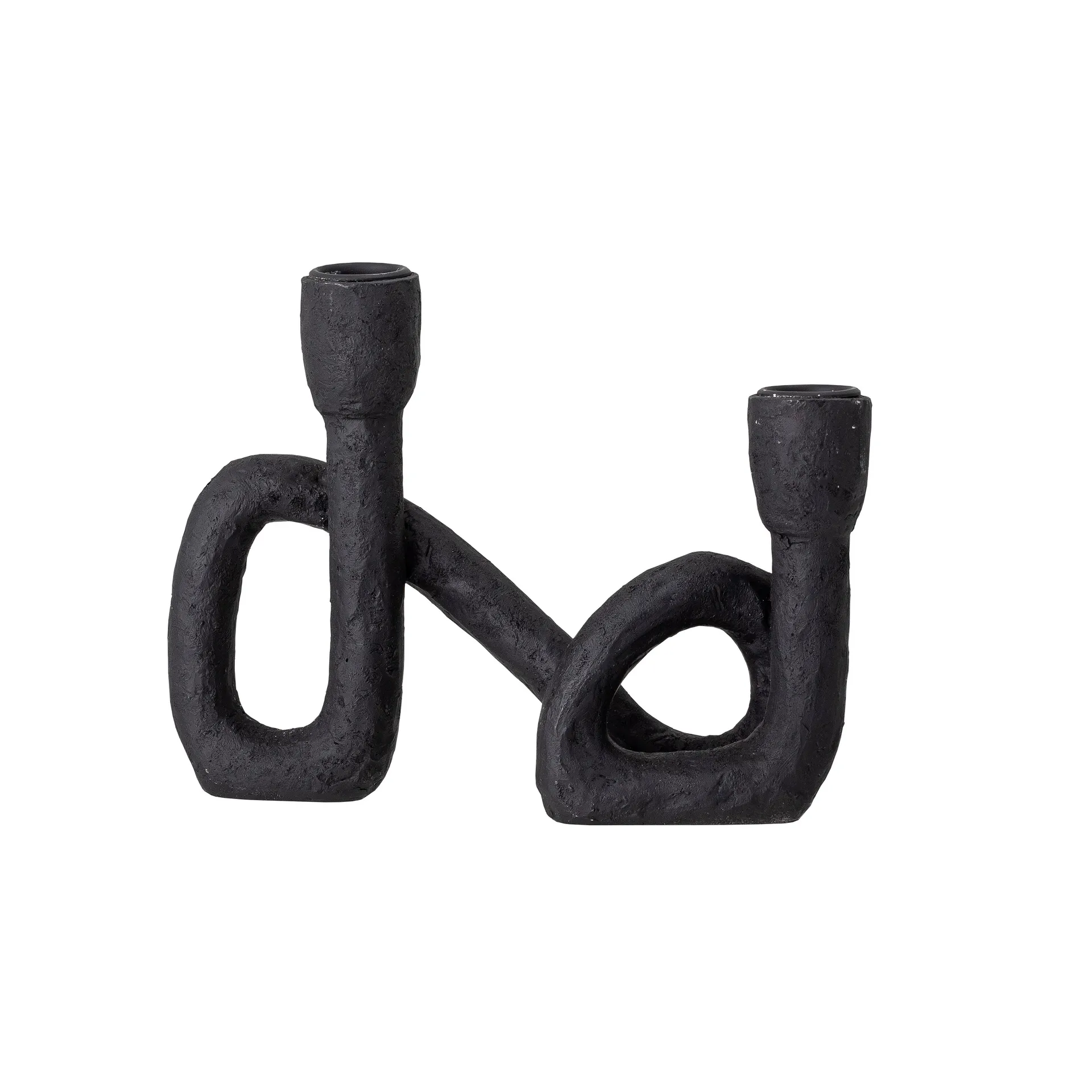 Mashel キャンドルスティック 16.5 cm, black Bloomingville | ブルーミングヴィル