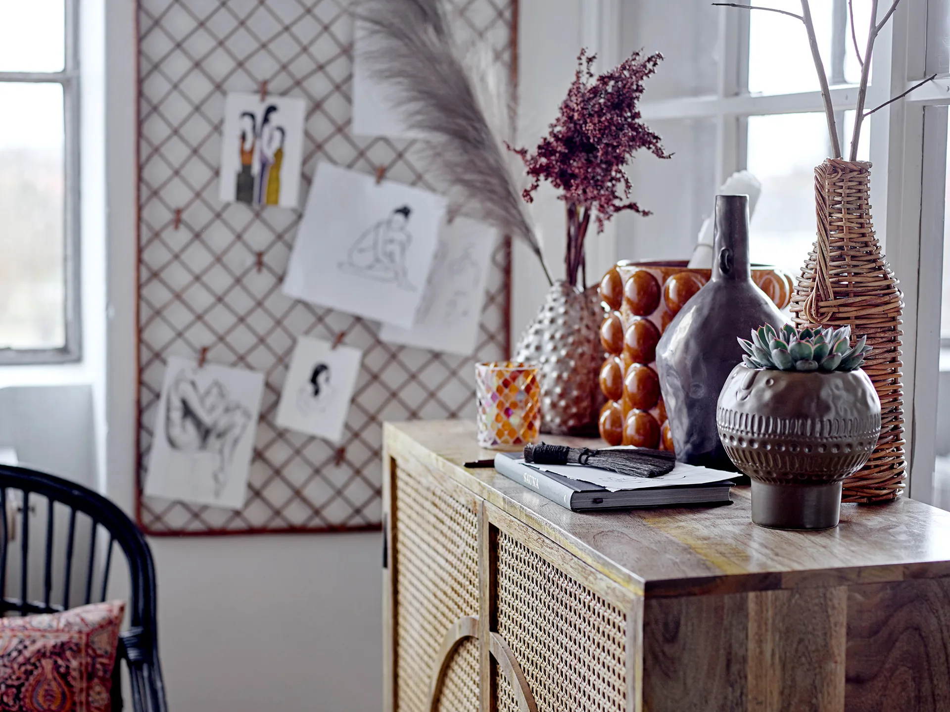 Mias 花瓶 30.5 cm, Brown Bloomingville | ブルーミングヴィル