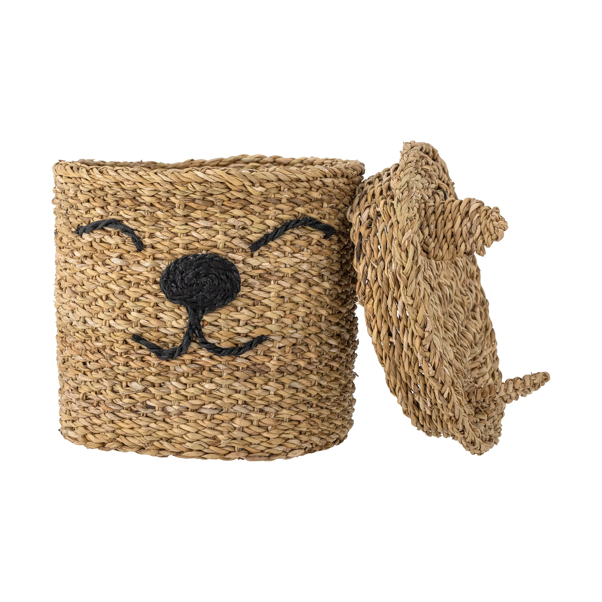 Mikki 蓋つき 収納バスケット Ø26 cm, Nature Bloomingville | ブルーミングヴィル