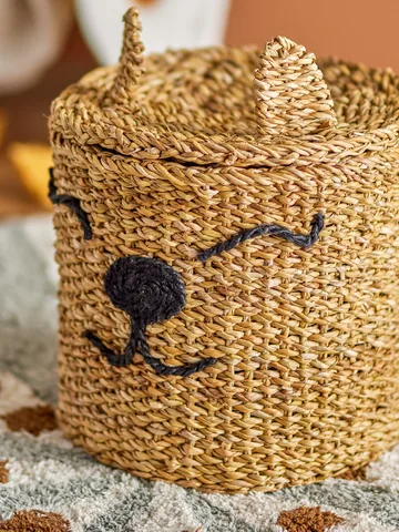 Mikki 蓋つき 収納バスケット Ø26 cm - Nature - Bloomingville | ブルーミングヴィル