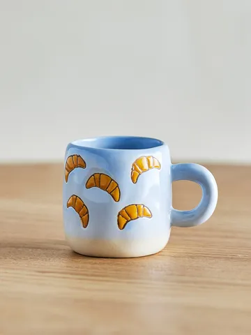 Millie カップ 110 ml - Blue, croissants - Bloomingville | ブルーミングヴィル