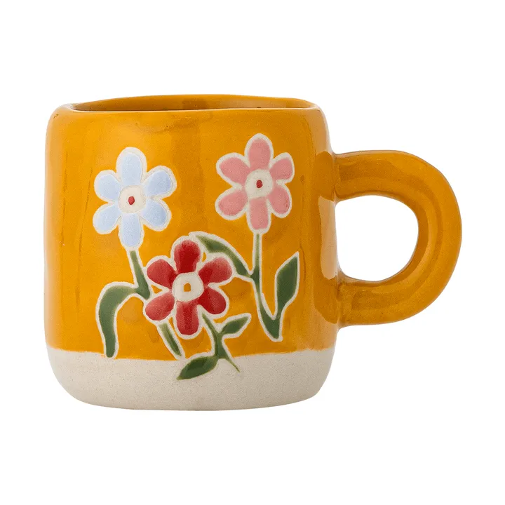 Millie カップ 110 ml - Yellow, flowers - Bloomingville | ブルーミングヴィル