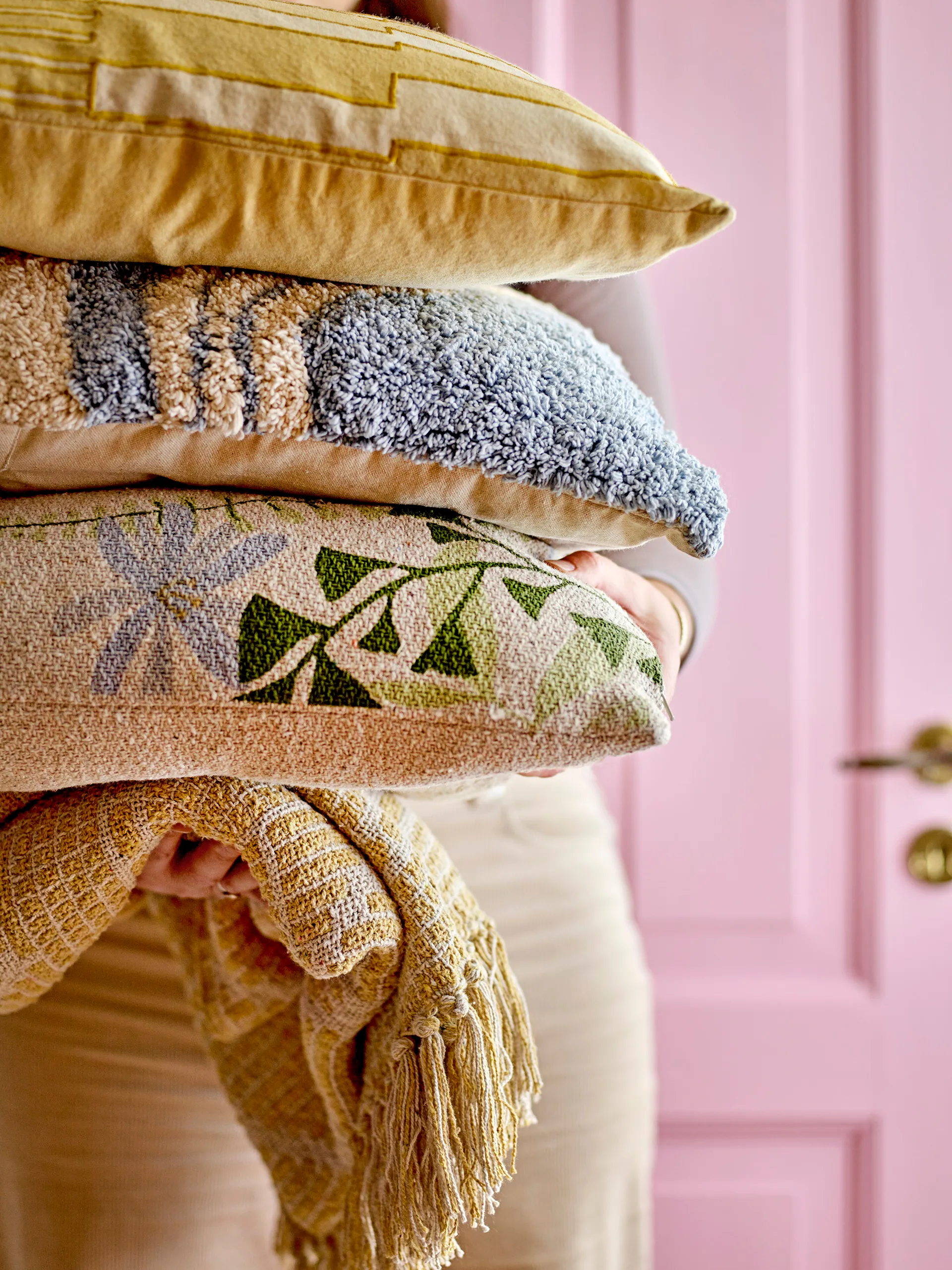 Mist クッション 45x45 cm, Blue Bloomingville | ブルーミングヴィル