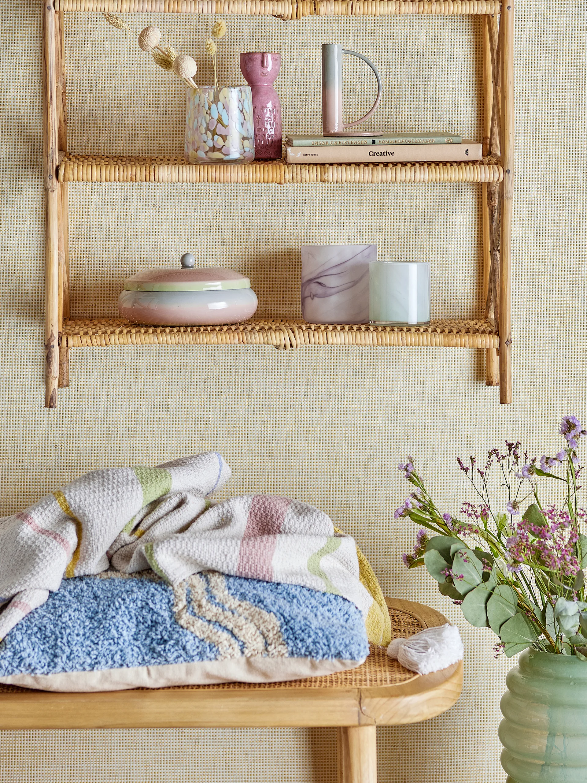 Mist クッション 45x45 cm, Blue Bloomingville | ブルーミングヴィル