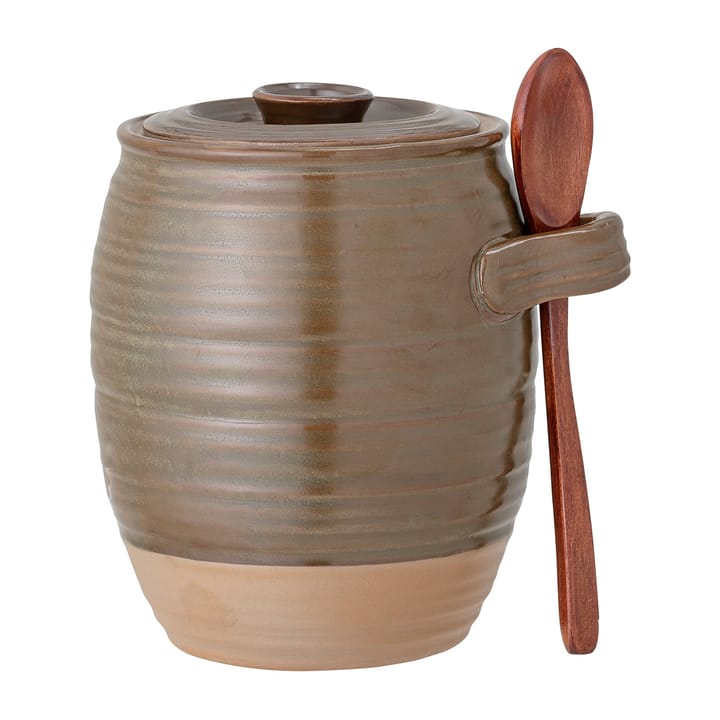 Moss 収納ジャー 蓋つき & スプーン 14 cm, Green-brown Bloomingville | ブルーミングヴィル