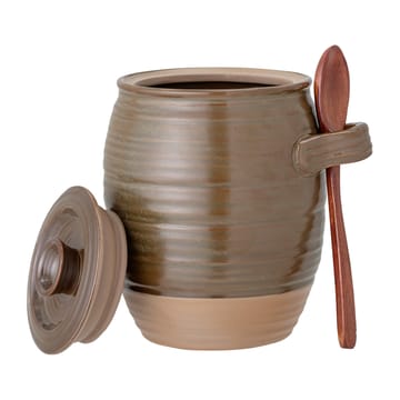 Moss 収納ジャー 蓋つき & スプーン 14 cm - Green-brown - Bloomingville | ブルーミングヴィル