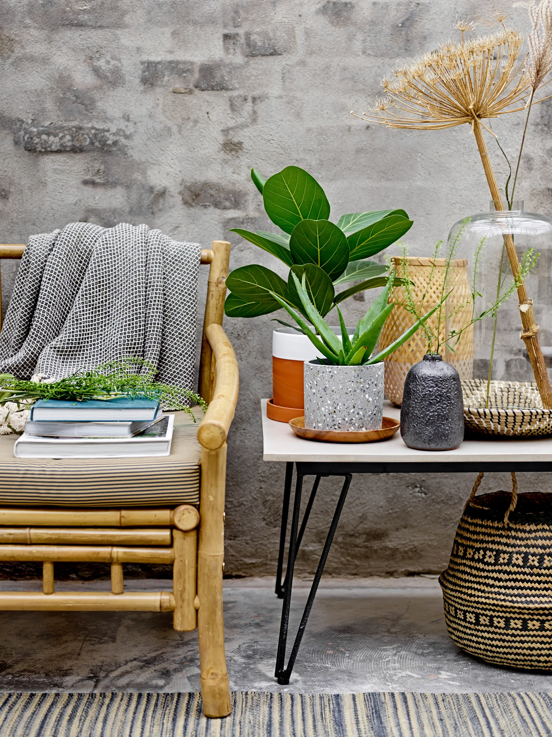 Mundo コーヒーテーブル 60x90 cm, Cement Bloomingville | ブルーミングヴィル