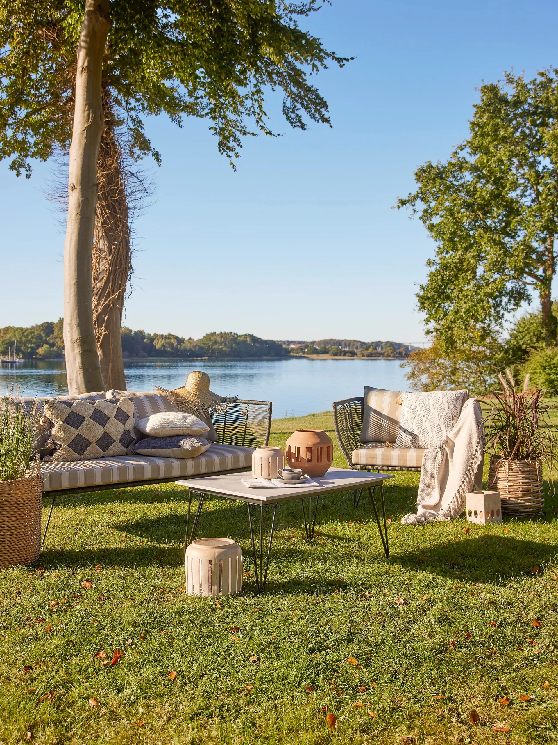 Mundo コーヒーテーブル 60x90 cm, Cement Bloomingville | ブルーミングヴィル