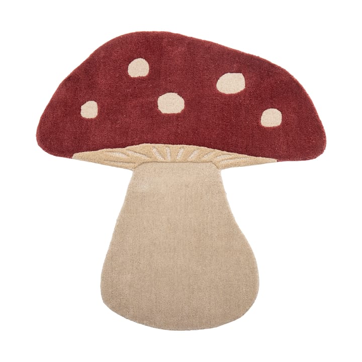 Mushroom ウールカーペット85x90 cm - Red-white - Bloomingville | ブルーミングヴィル