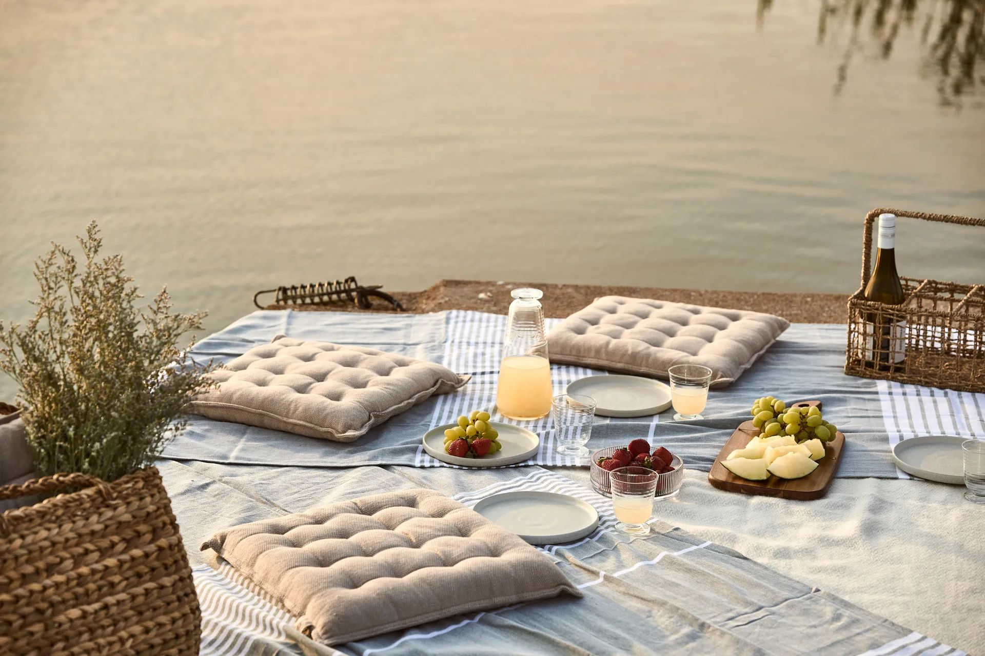 Nela 収納バスケット 20x30 cm, Natural Bloomingville | ブルーミングヴィル