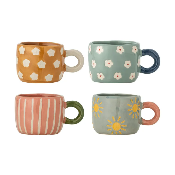 Nini マグ - Multi, 4 pieces - Bloomingville | ブルーミングヴィル