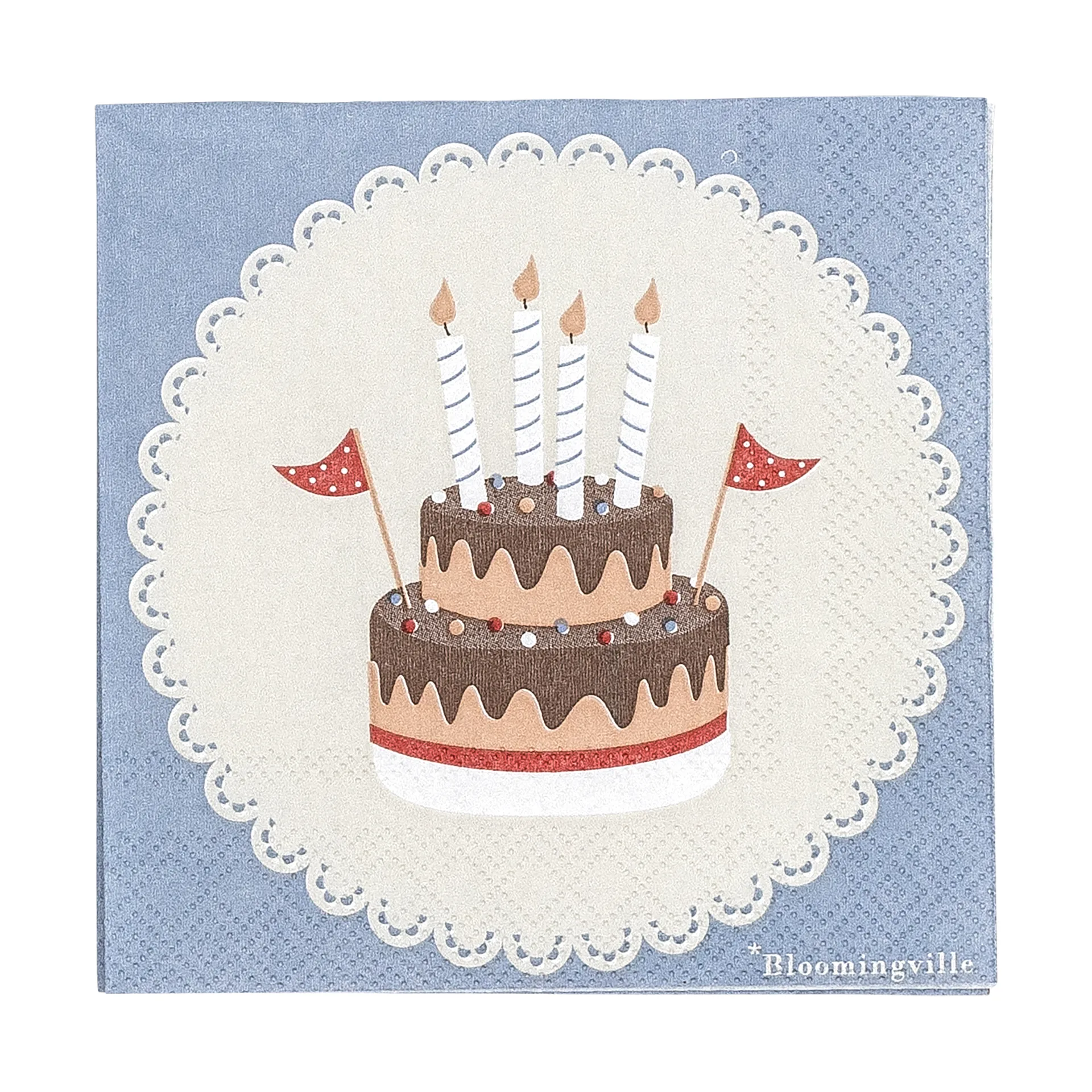 Oscar ナプキン 20枚, Blå Bloomingville | ブルーミングヴィル