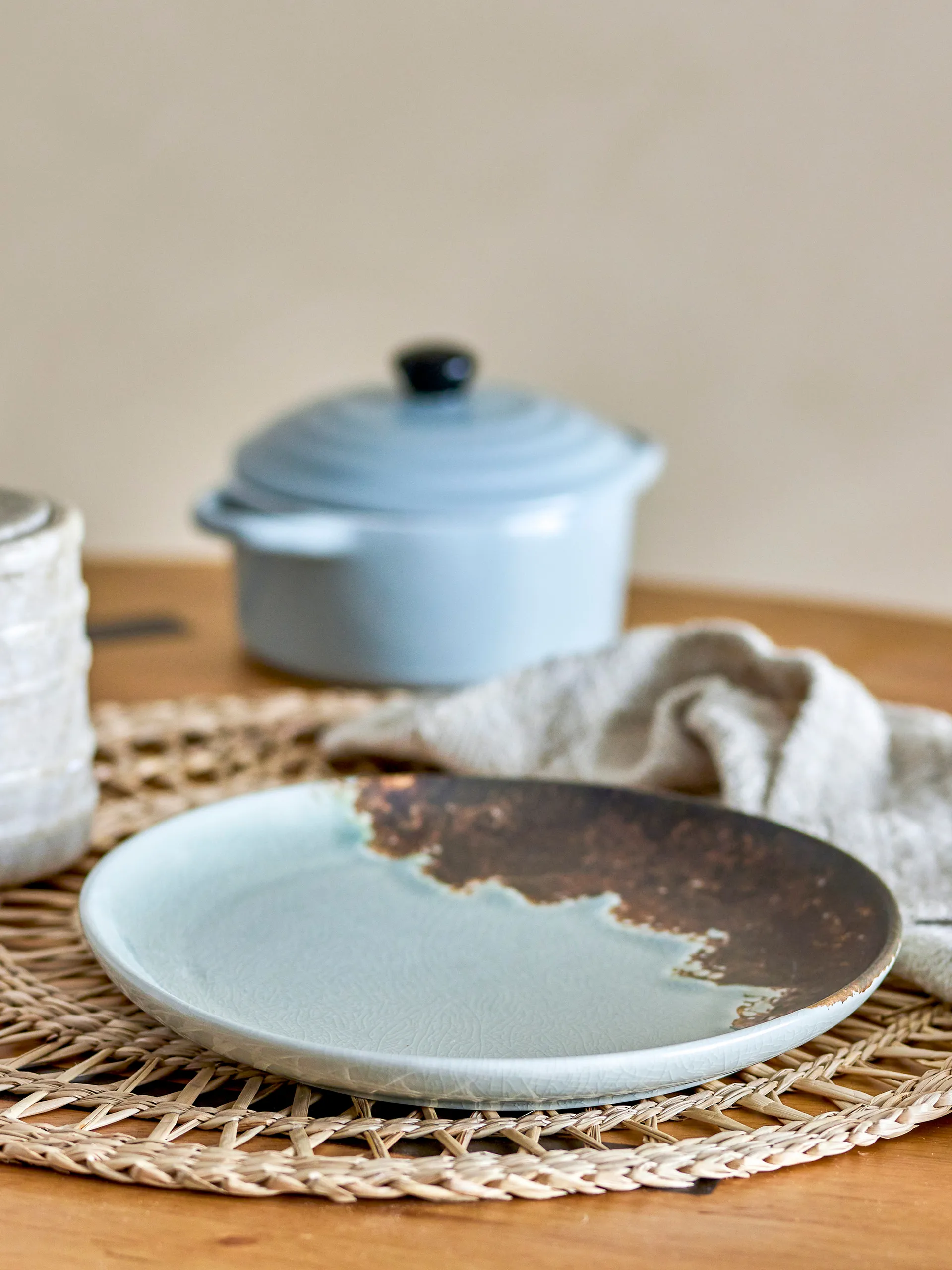 Paula スモールプレート Ø20 cm, Grey-brown Bloomingville | ブルーミングヴィル