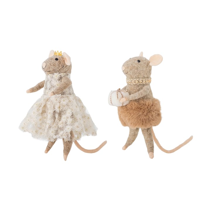Peo クリスマスツリーデコレーション ウール 2ピース, Brown, high Bloomingville | ブルーミングヴィル