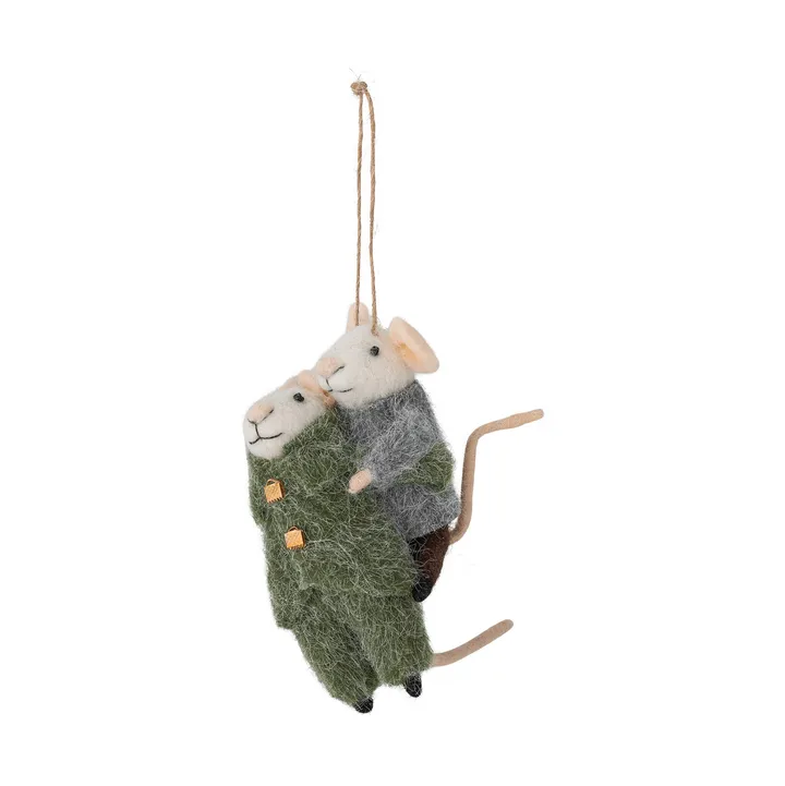 Peo クリスマスツリーデコレーション ウール 2ピース - Green-grey, 11 cm - Bloomingville | ブルーミングヴィル