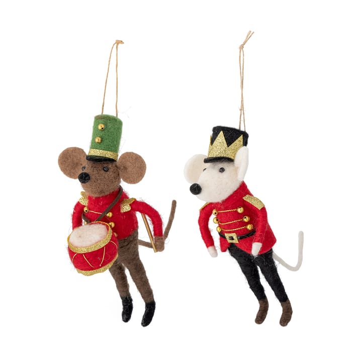 Peo クリスマスツリーデコレーション ウール 2ピース - Parade mice - Bloomingville | ブルーミ��ングヴィル