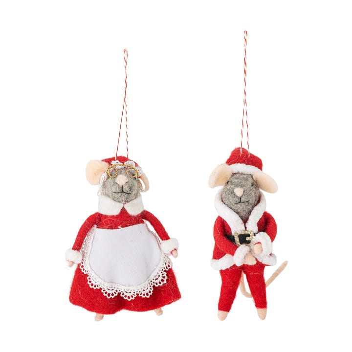Peo クリスマスツリーデコレーション ウール 2ピース, Red Bloomingville | ブルーミングヴィル