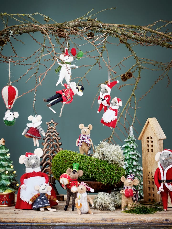 Peo クリスマスツリーデコレーション ウール 2ピース, Red Bloomingville | ブルーミングヴィル