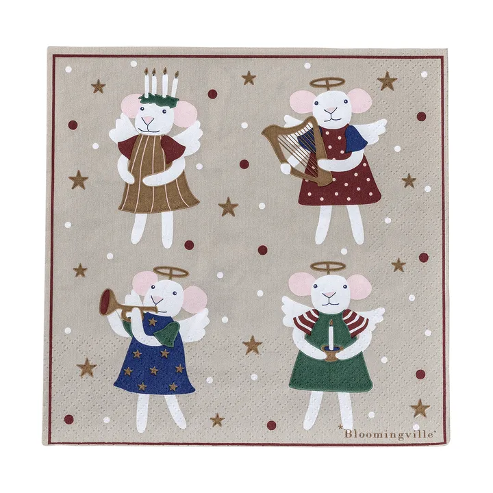 Peo pappersservett - Multi, 33x33 cm - Bloomingville | ブルーミングヴィル