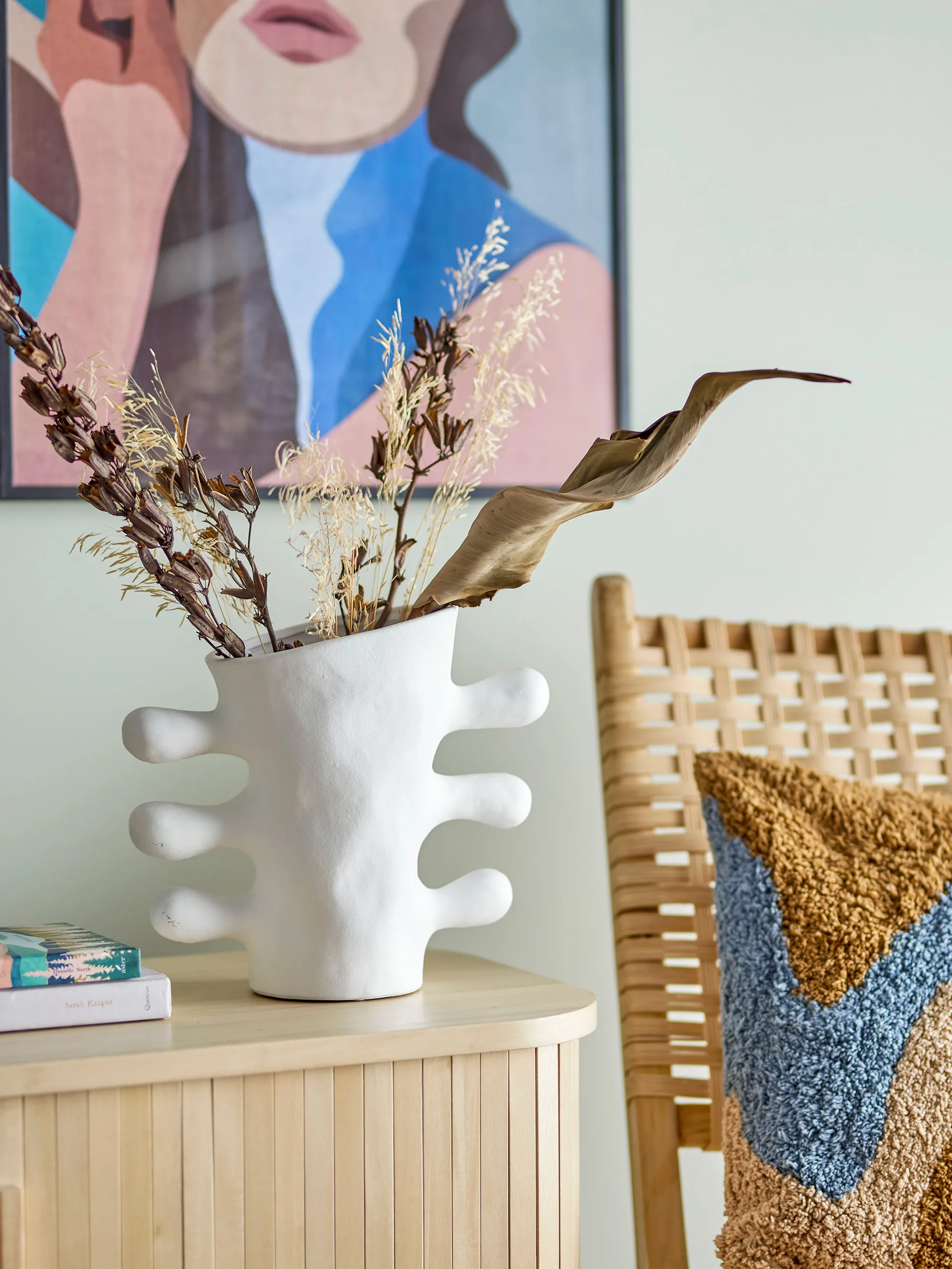 Pernilla 花瓶 26 cm, White Bloomingville | ブルーミングヴィル