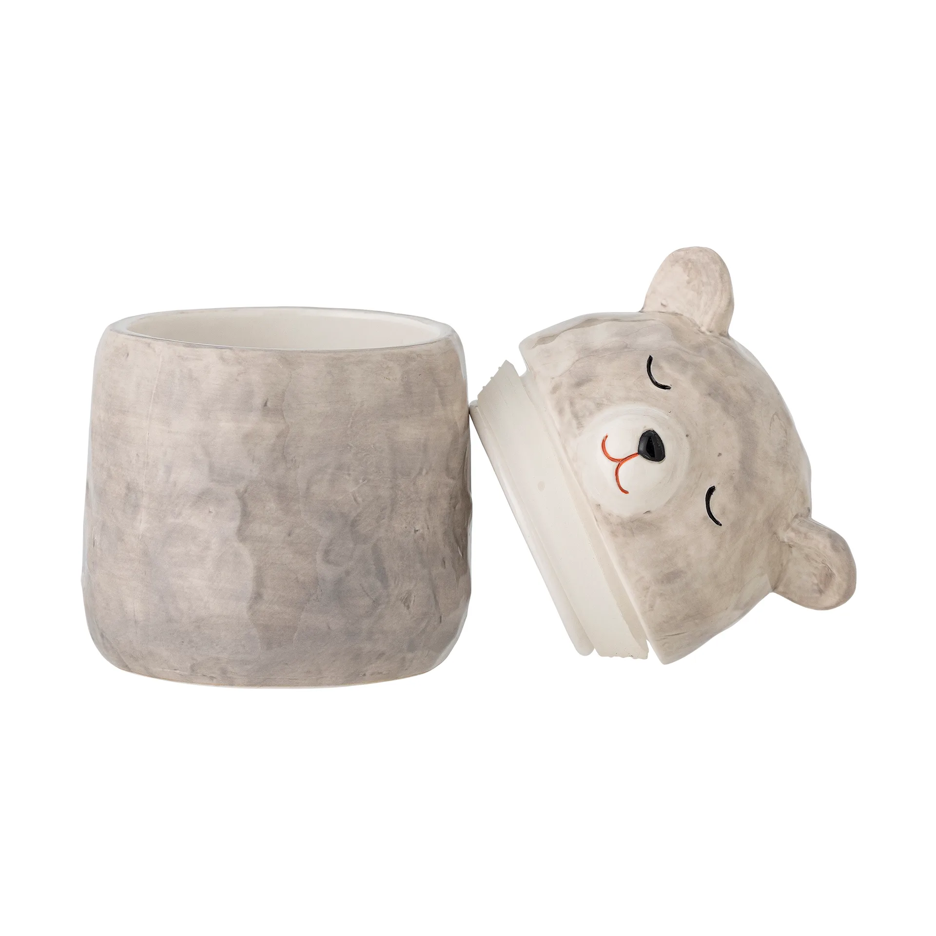 Puk 蓋つきジャー Ø10 cm, Grey Bloomingville | ブルーミングヴィル