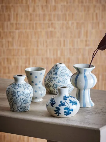 Quinto 花瓶 - Blue stoneware, 5 pieces - Bloomingville | ブルーミングヴィル