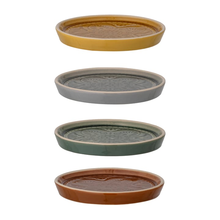 Rani プレート Ø11 cm 4ピース, grey-yellow-brown-green Bloomingville | ブルーミングヴィル