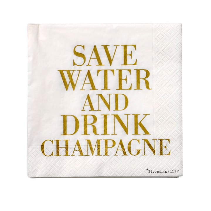 Save water ナプキン 20パック - 33x33 cm - Bloomingville | ブルーミングヴィル