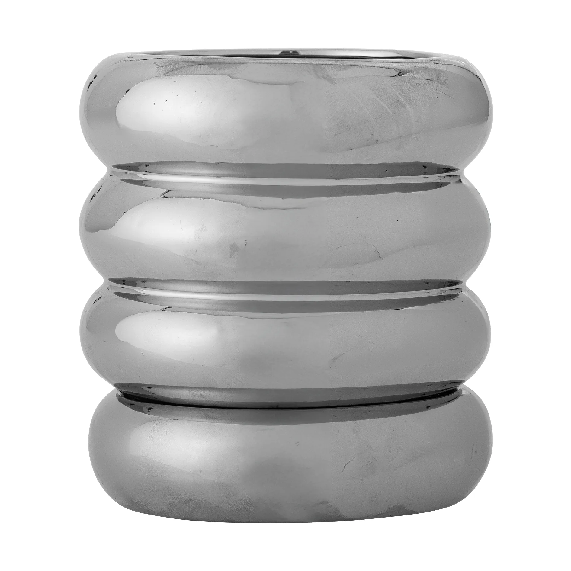 Shine 鉢皿付きプランター, Silver, 16x18 cm Bloomingville | ブルーミングヴィル