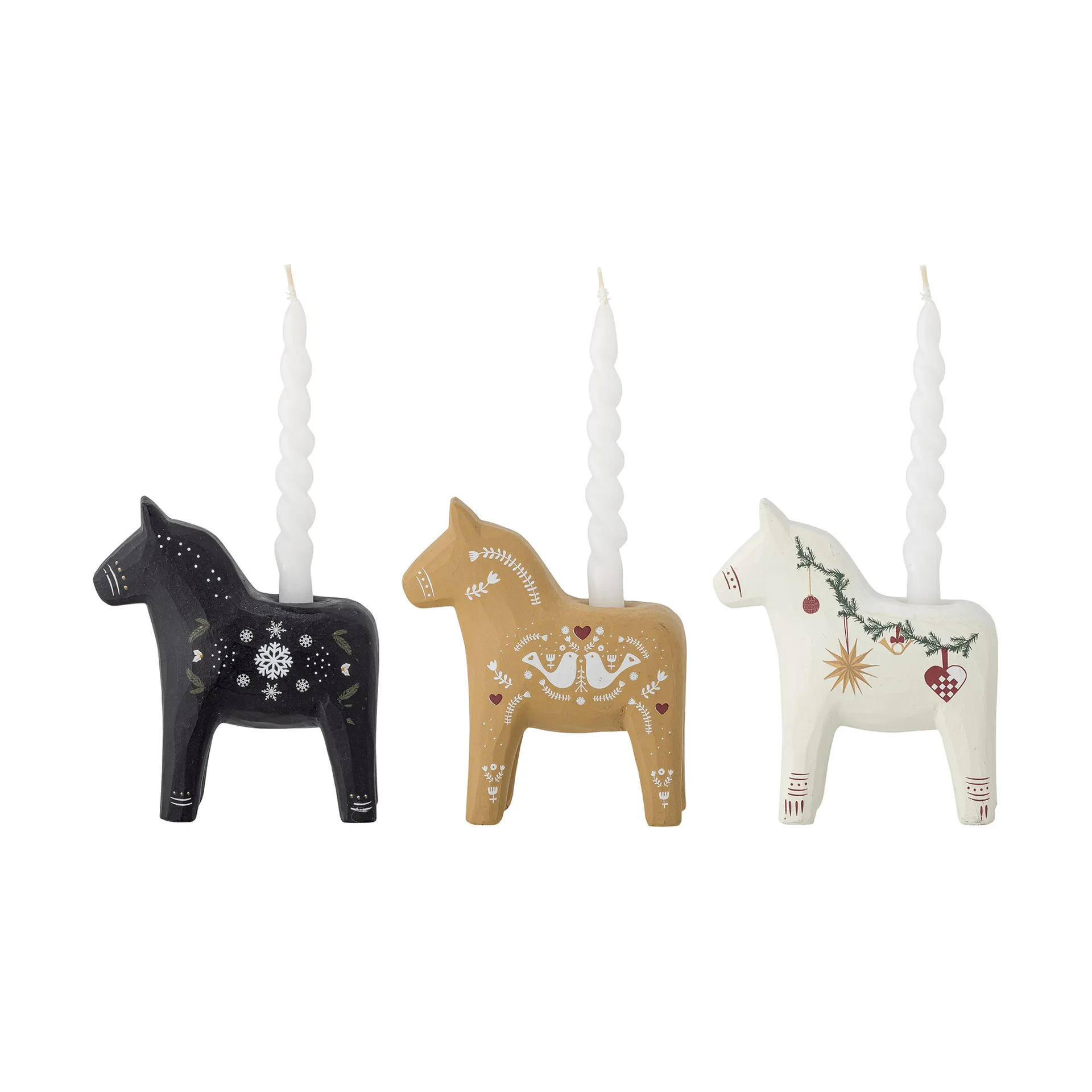 Siffer キャンドルホルダー, Black-brown-white, 3 pieces, 10 cm Bloomingville | ブルーミングヴィル