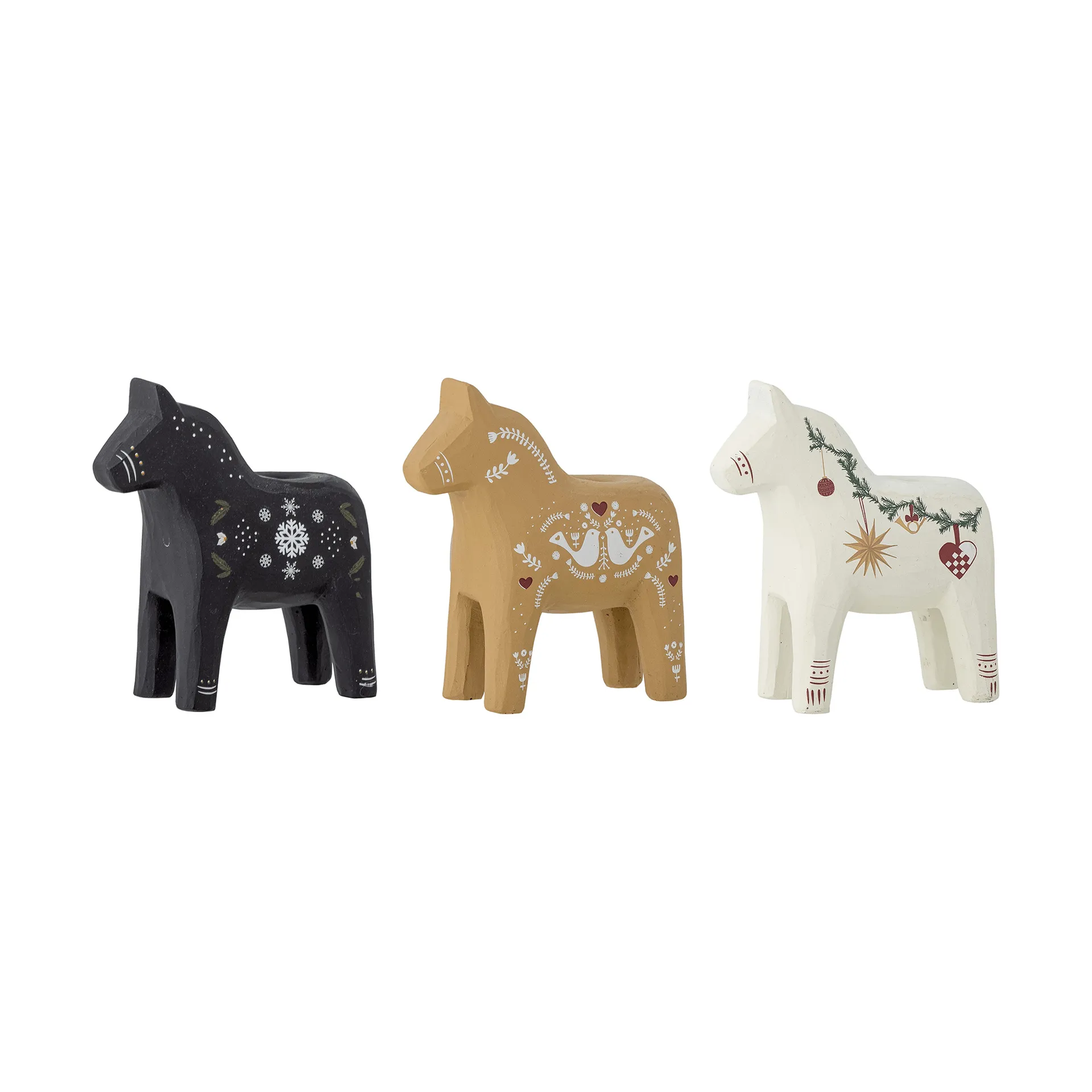 Siffer キャンドルホルダー, Black-brown-white, 3 pieces, 10 cm Bloomingville | ブルーミングヴィル