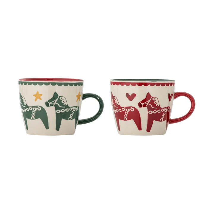 Siffer mugg - Multi, 2 pieces, 30 cl - Bloomingville | ブルーミングヴィル