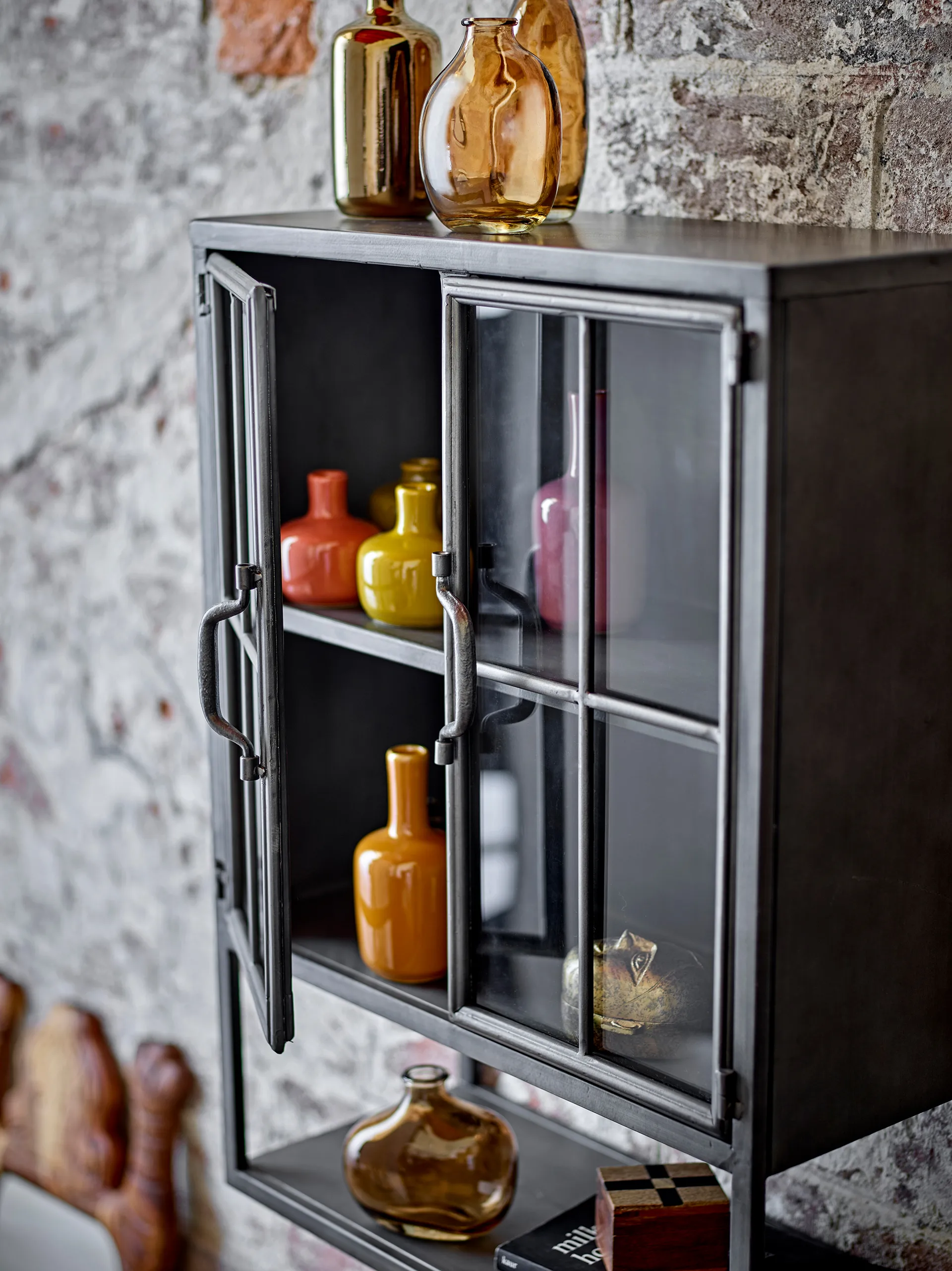 Sindre カップボード 46x21.5x61 cm, Black, metal Bloomingville | ブルーミングヴィル