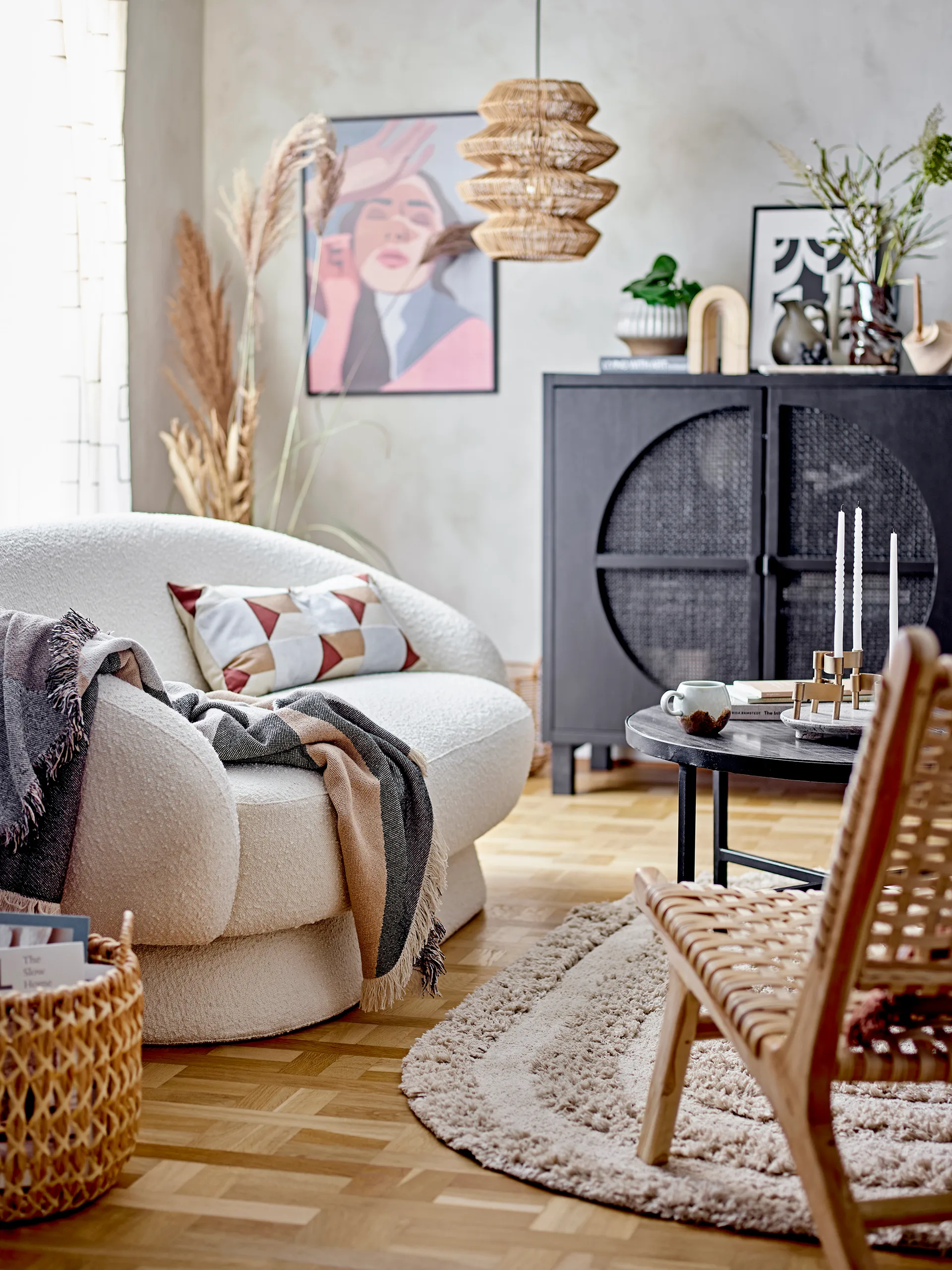 Trento キャビネット 105x40x100 cm, Black Bloomingville | ブルーミングヴィル