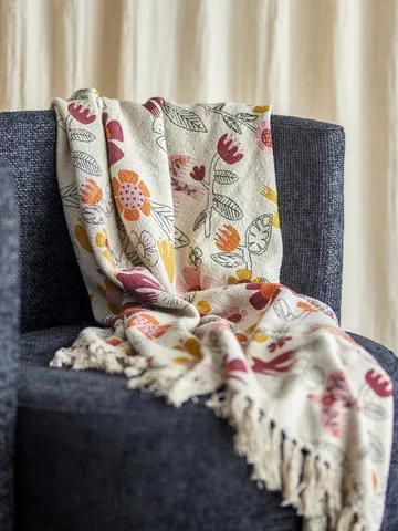 Vivielle ブランケット - Multi, 160x130 cm - Bloomingville | ブルーミングヴィル