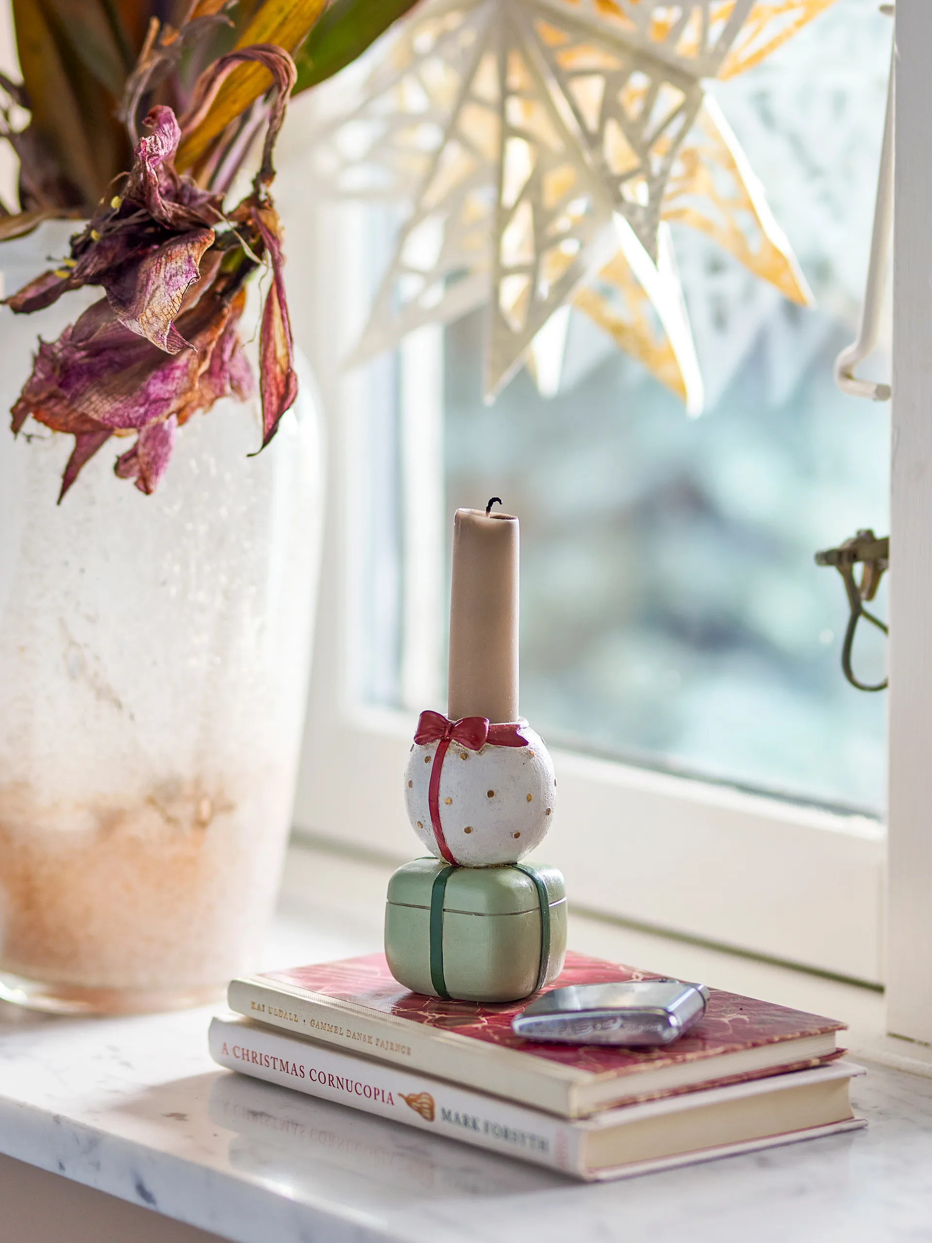 Wish キャンドルホルダー, White-green Bloomingville | ブルーミングヴィル